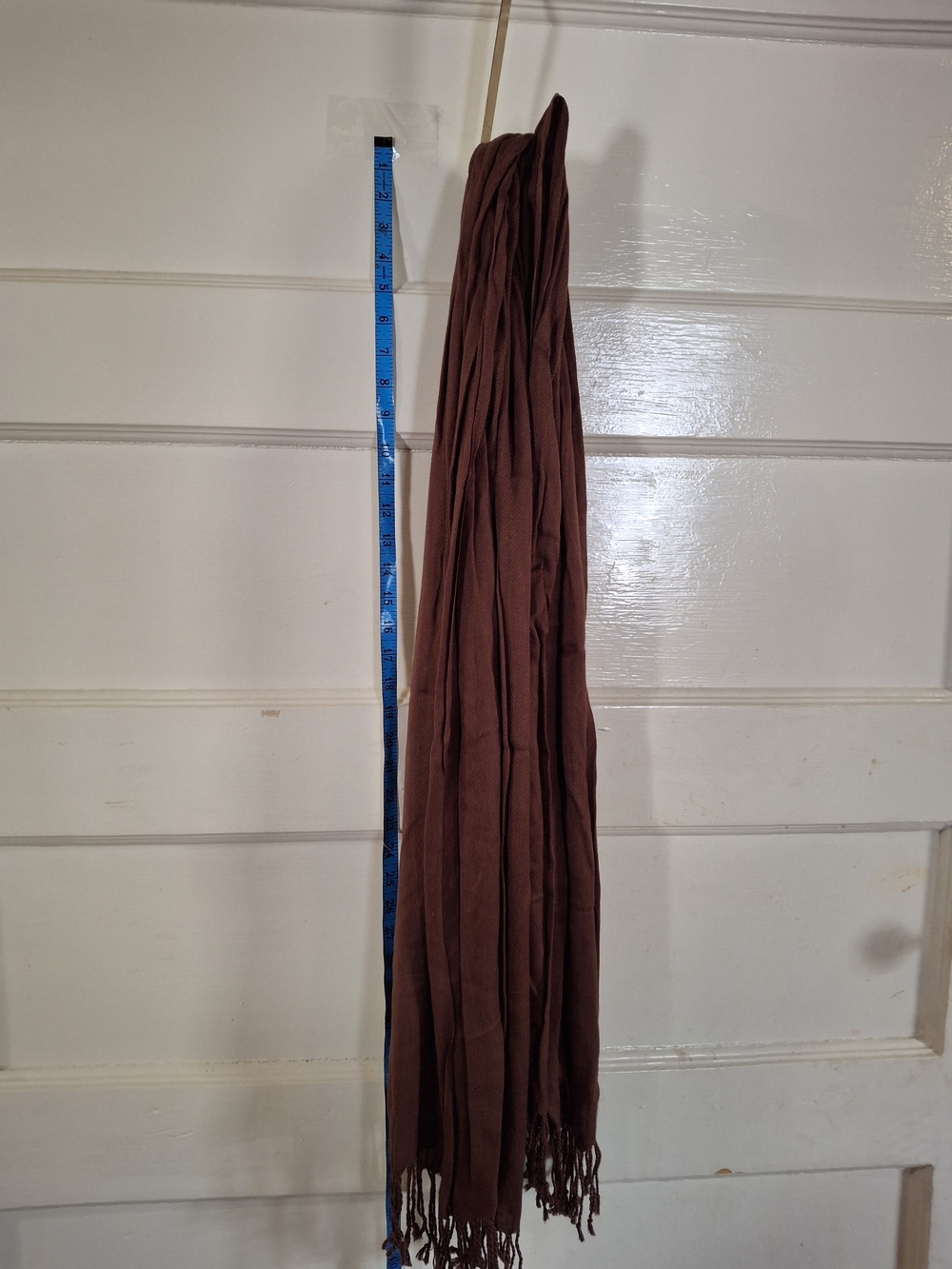 D&G Chocolate Brown Lightweight Fringe Scarf Wrap